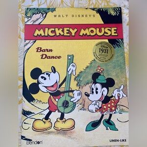 Vintage Collection Disney Mickey Mouse Barn Dance Book - Yellow, Red, Black
